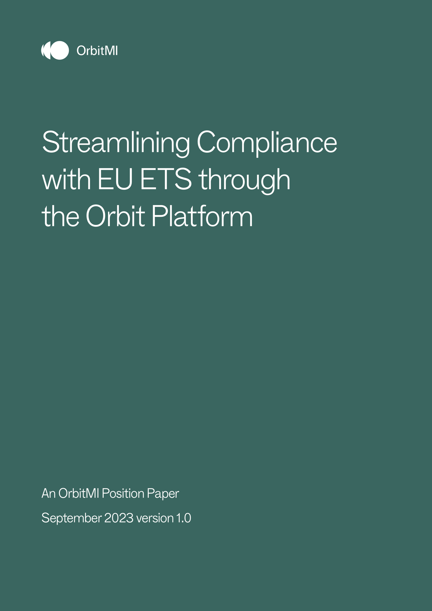 Orbit Cover - EU ETS Position Paper